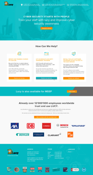 Diseño Web por Ved Web Services para LUCY Security AG | Diseño: #25444602