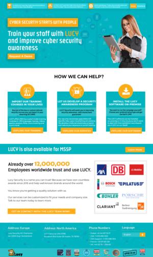 Diseño Web por Intellect Designer para LUCY Security AG | Diseño #25445104
