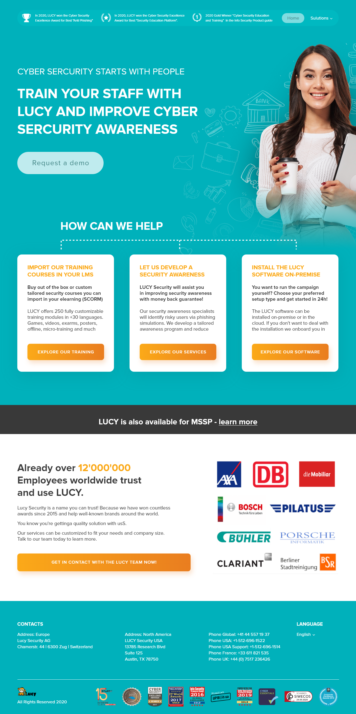 Web Design by JAK Khoa for LUCY Security AG | Design #25462822