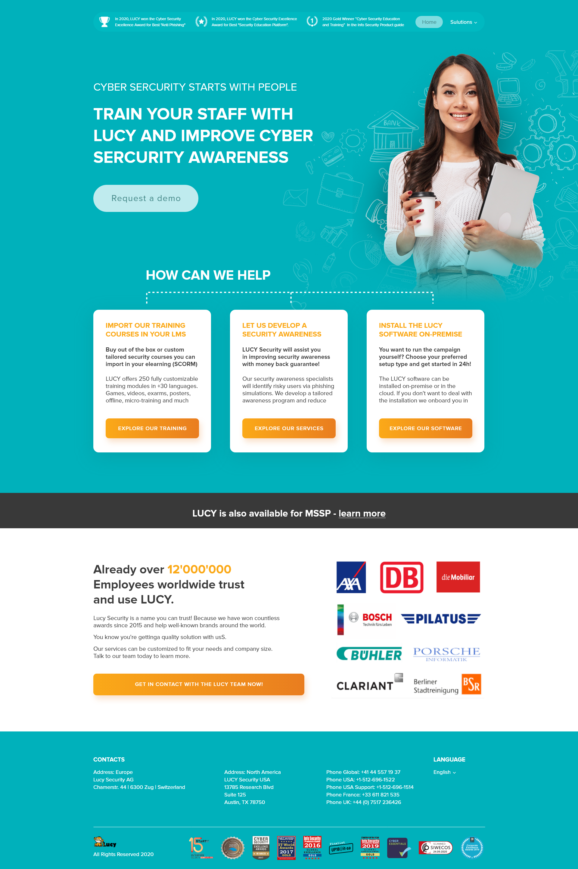 Web Design by JAK Khoa for LUCY Security AG | Design #25462823