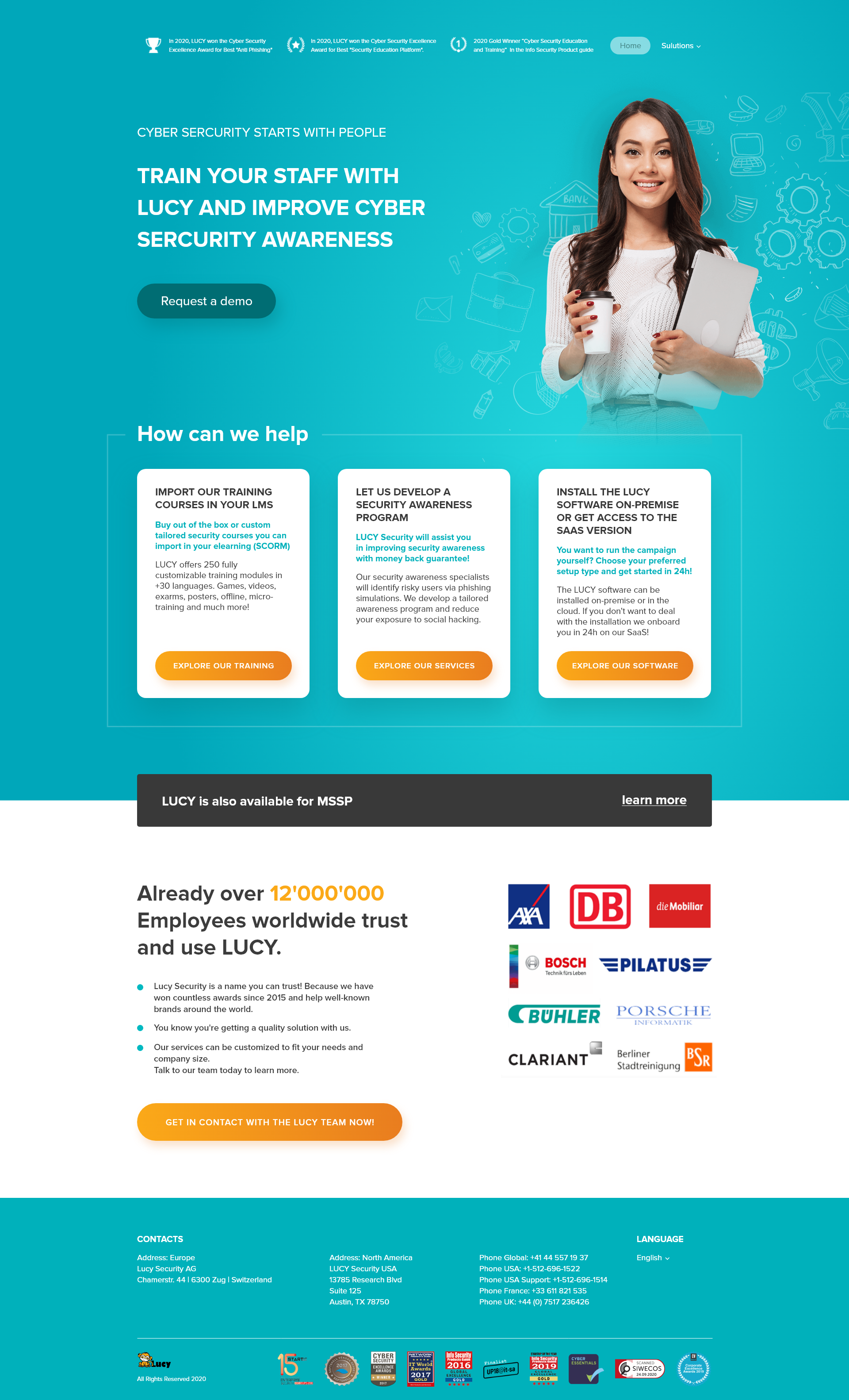 Web Design by JAK Khoa for LUCY Security AG | Design #25463211
