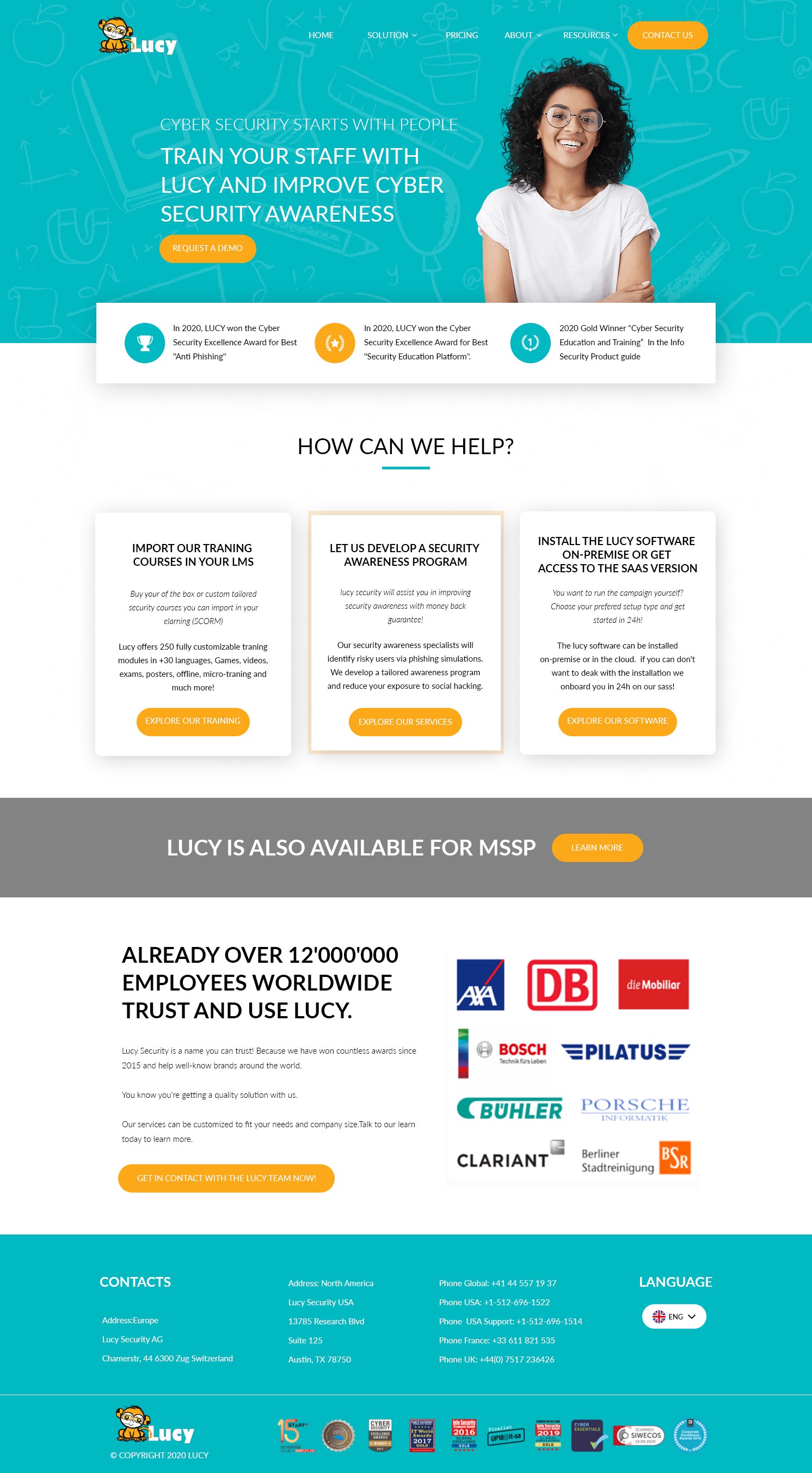 Diseño Web por Jarry199776 para LUCY Security AG | Diseño #25457849