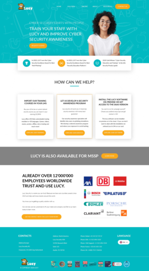 Web-Design von Jarry199776 für LUCY Security AG | Design: #25457849