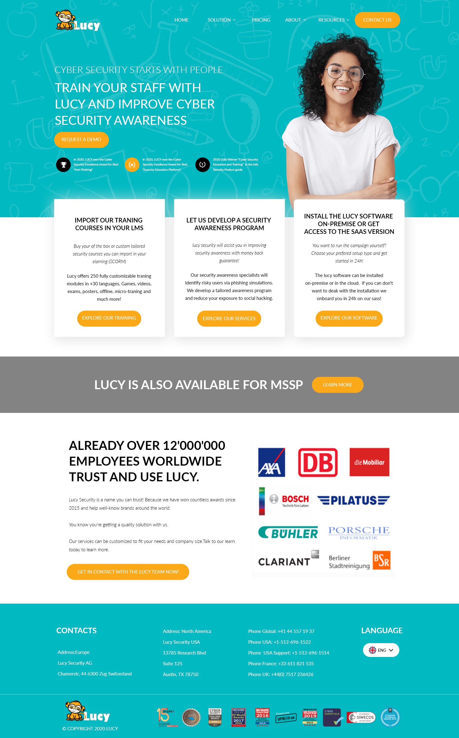 Web Design by Jarry199776 for LUCY Security AG | Design #25457850