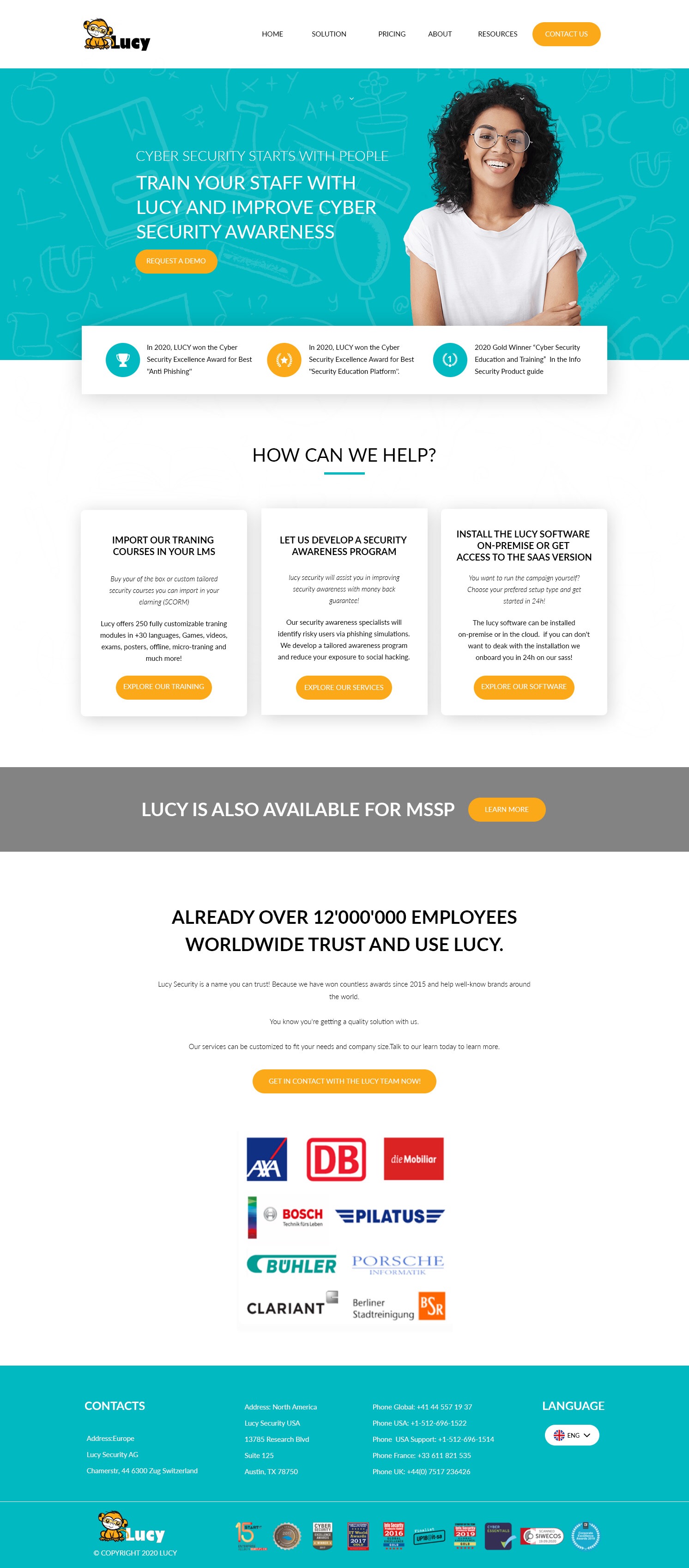 Web Design by Jarry199776 for LUCY Security AG | Design #25457852