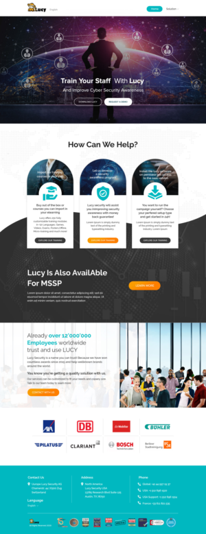 Diseño Web por Shijo John para LUCY Security AG | Diseño: #25449676