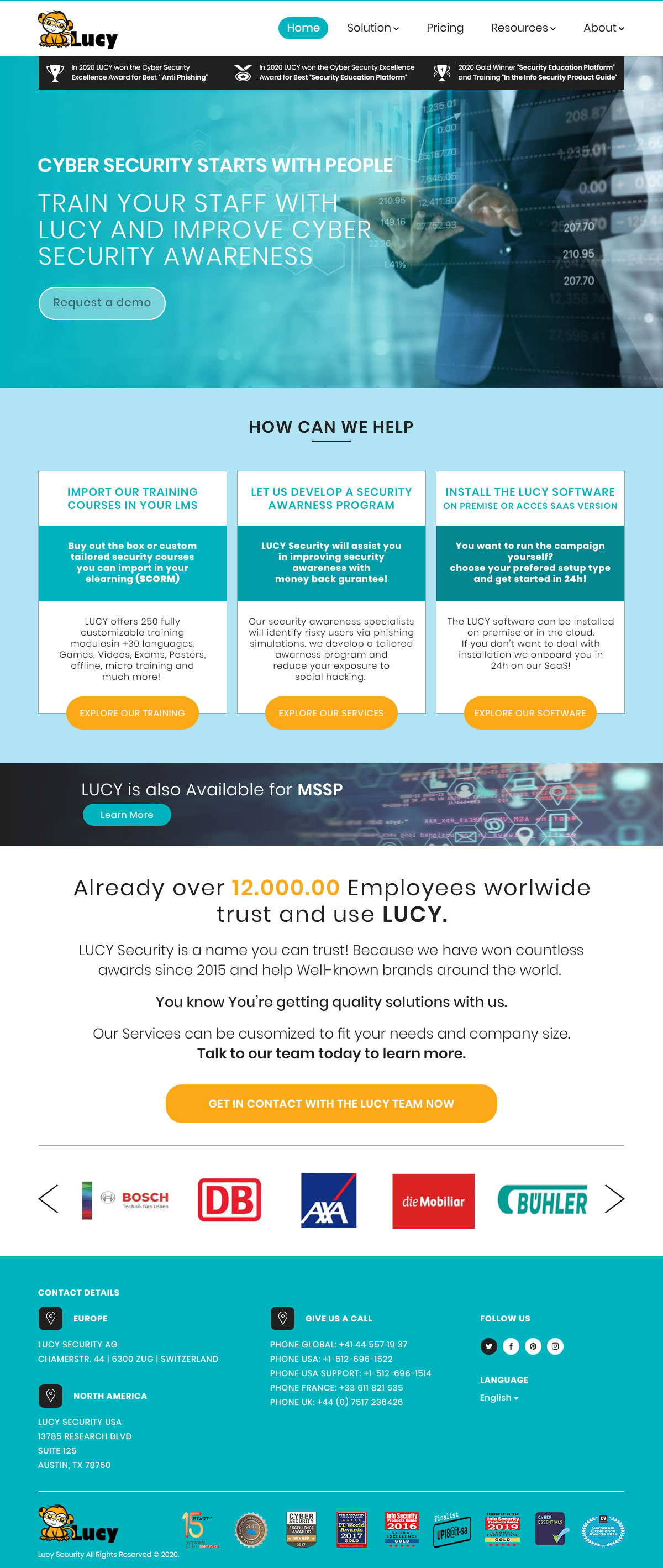 Web Design by mrtasks for LUCY Security AG | Design #25468320