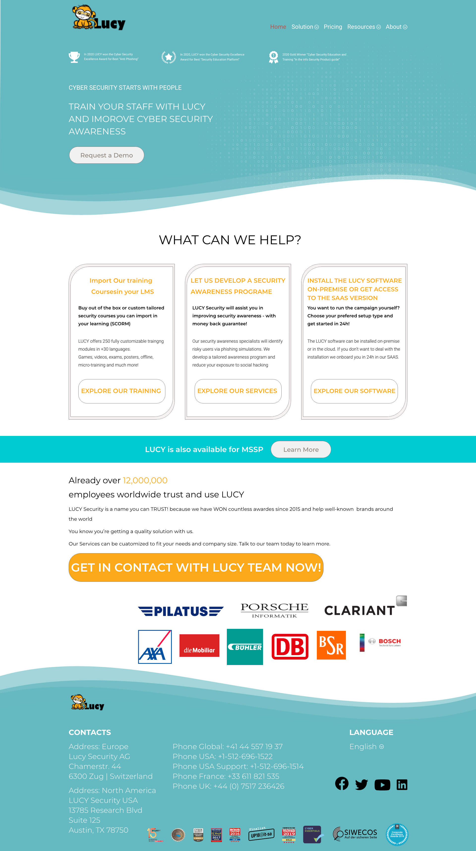 Web Design by Emran068 for LUCY Security AG | Design #25463766