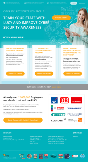 Diseño Web por Sol. Design para LUCY Security AG | Diseño #25442540