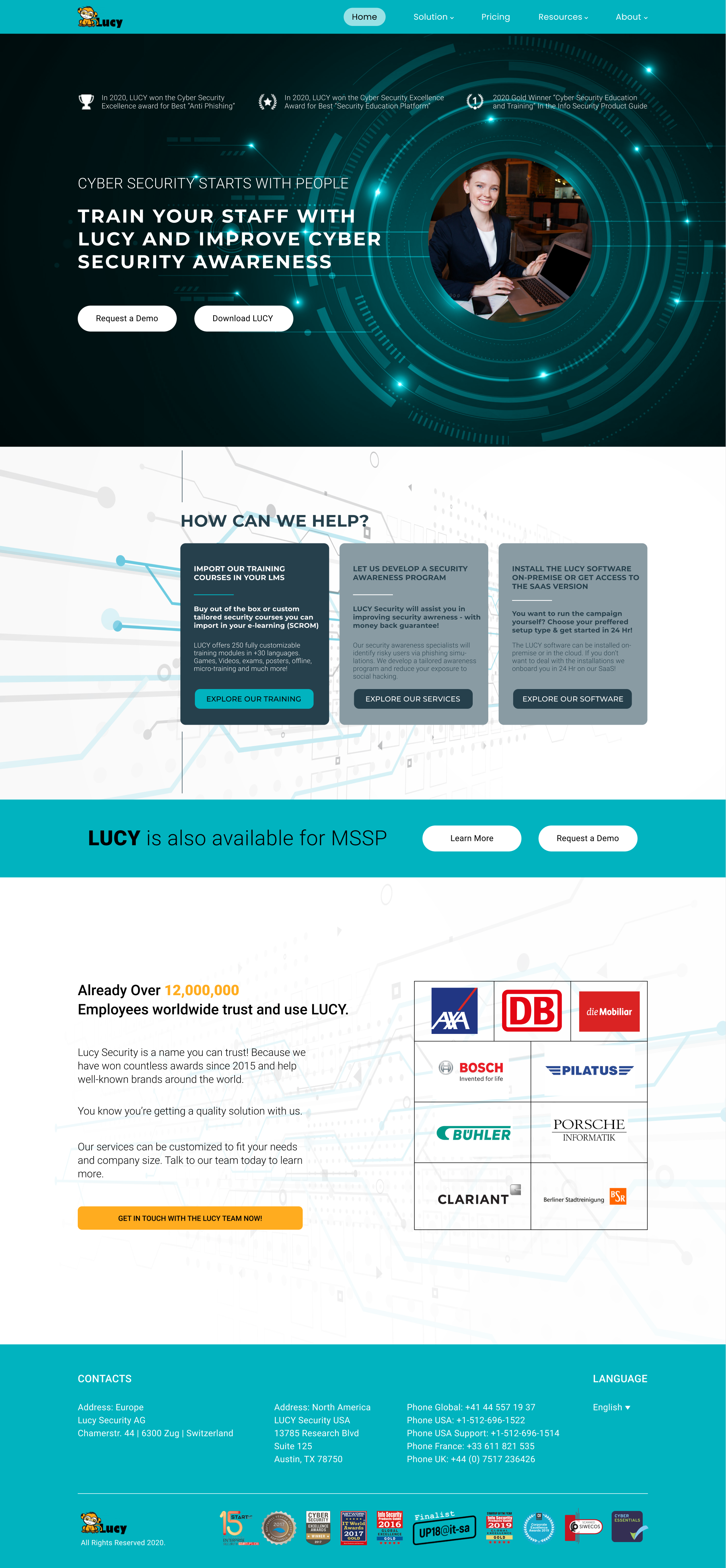 Diseño Web por Jaskaran_Singh para LUCY Security AG | Diseño #25477576