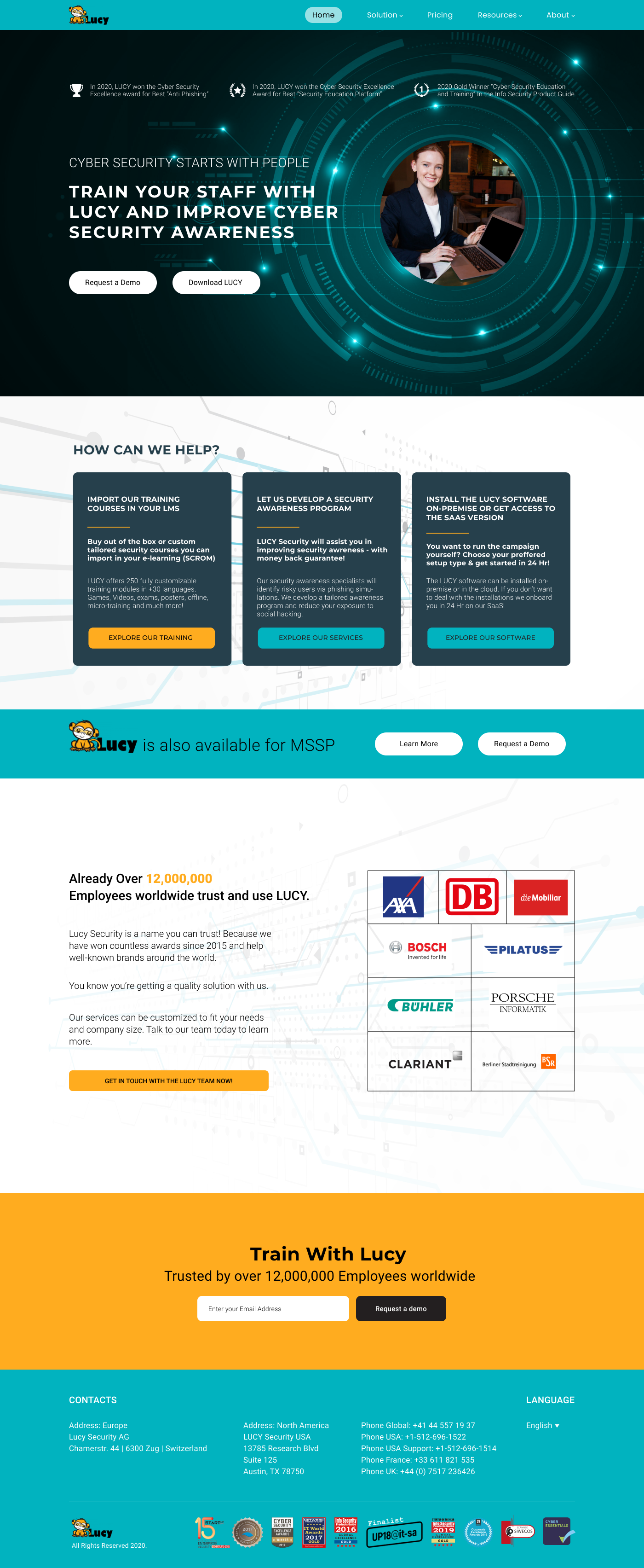 Diseño Web por Jaskaran_Singh para LUCY Security AG | Diseño #25478724