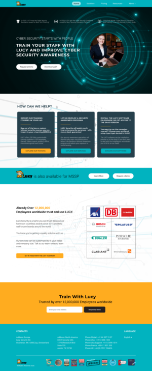 Web-Design von Jaskaran_Singh für LUCY Security AG | Design: #25478724