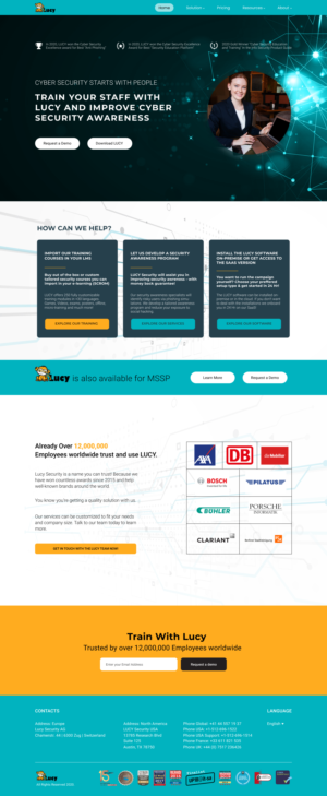 Web-Design von Jaskaran_Singh für LUCY Security AG | Design: #25478791