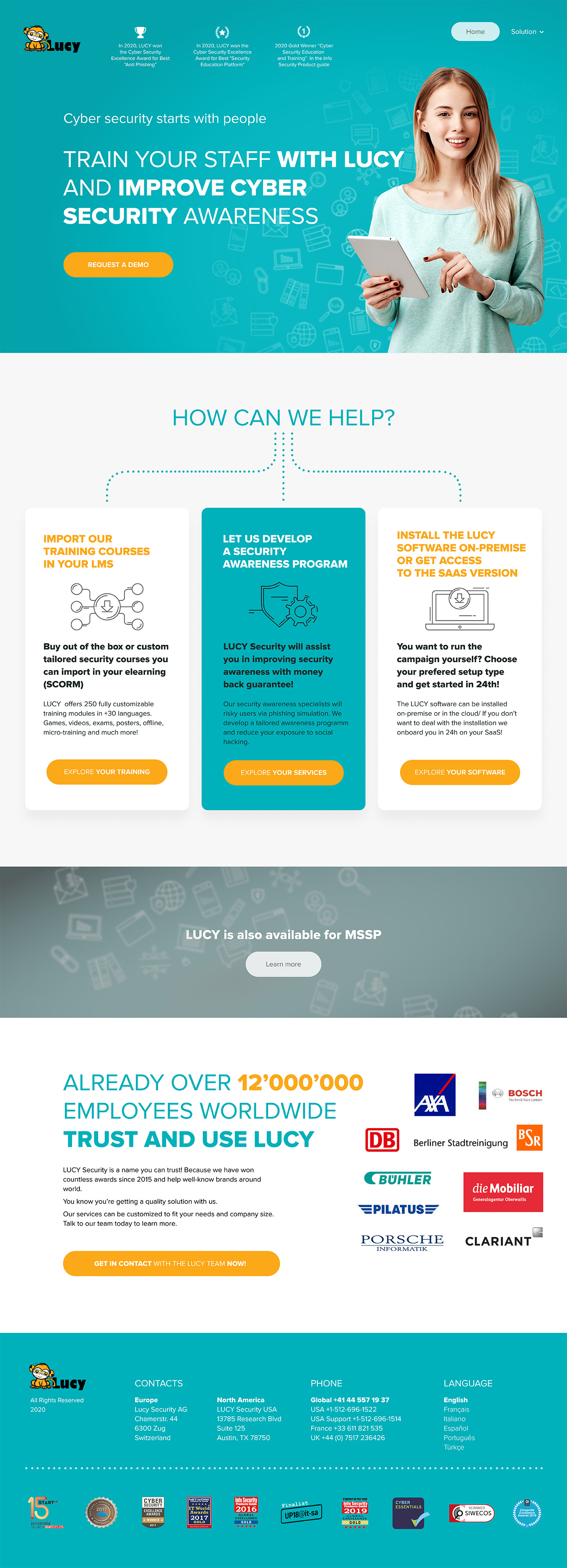 Web-Design von ElenaNelyubina für LUCY Security AG | Design #25469156
