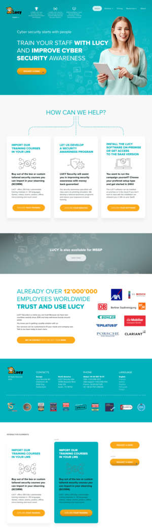 Web-Design von ElenaNelyubina für LUCY Security AG | Design: #25484331