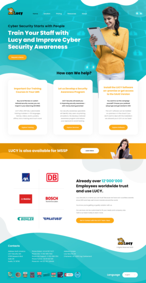 Diseño Web por Ahmad Ghani 2 para LUCY Security AG | Diseño #25458985