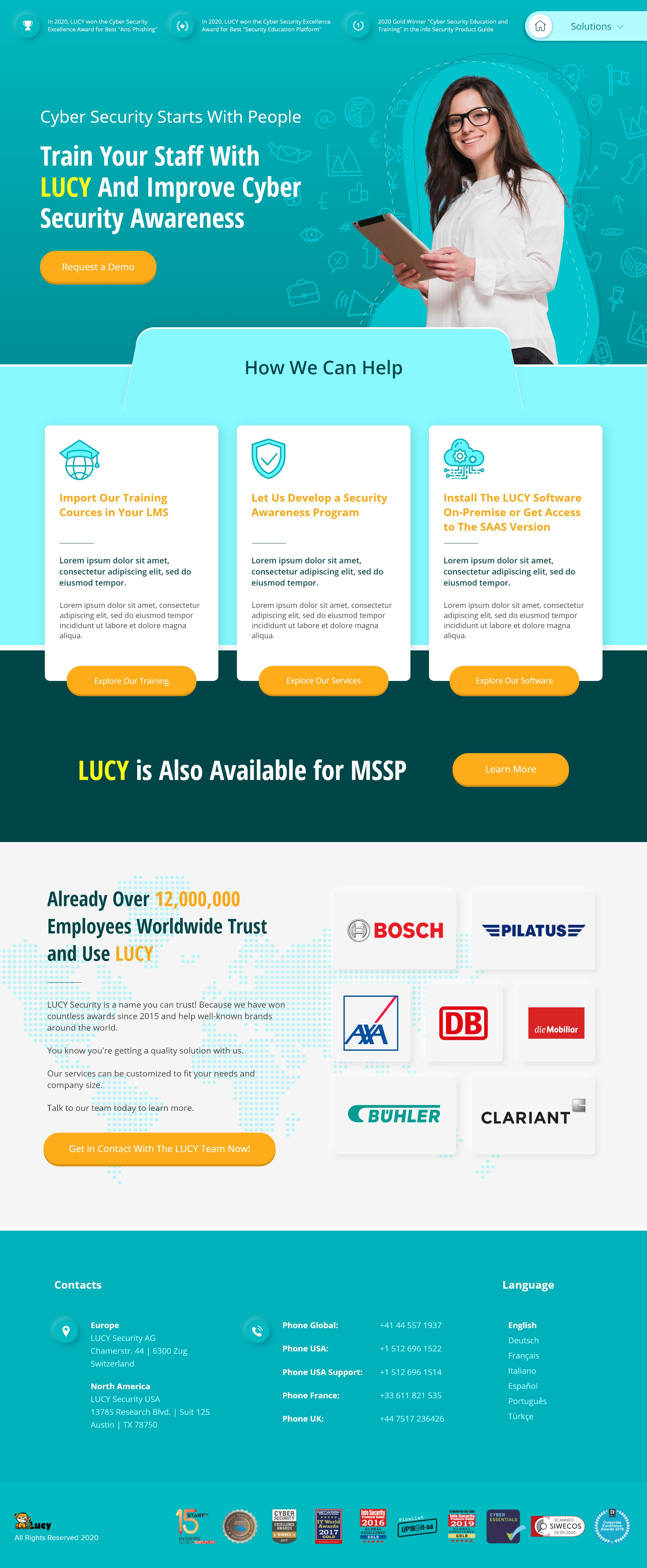 Web Design par WP Cube pour LUCY Security AG | Design #25440408