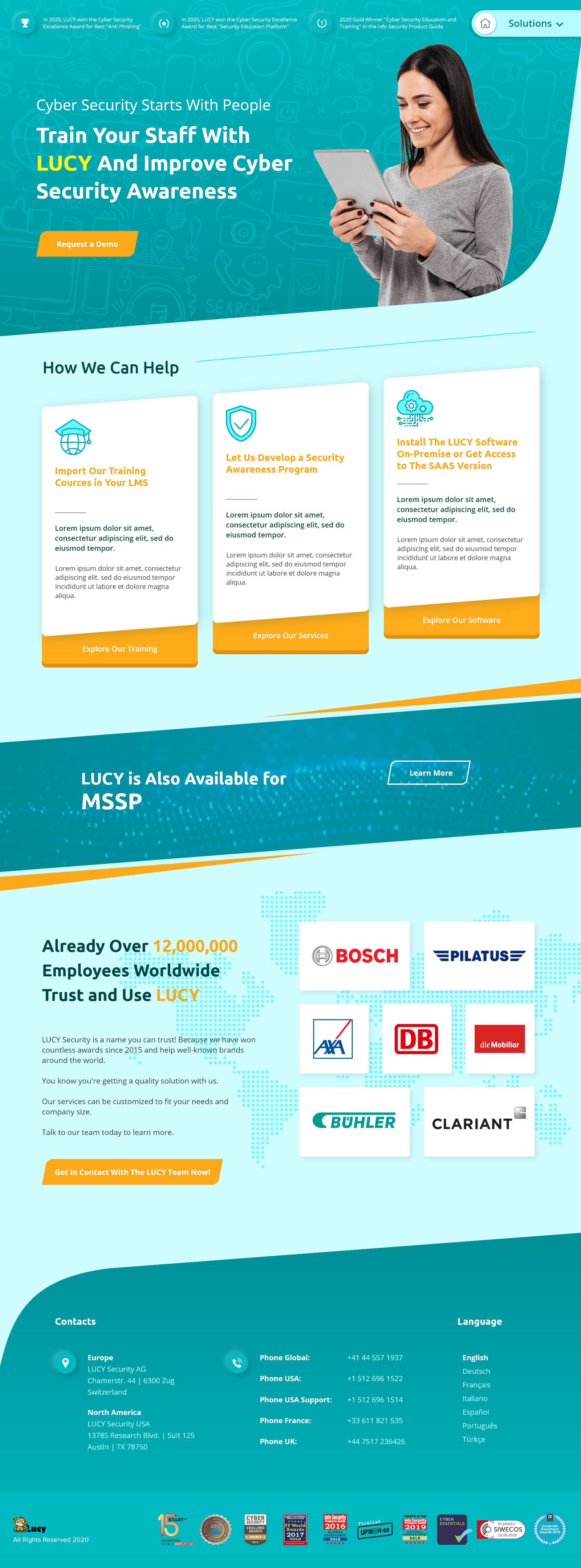 Web Design by WP Cube for LUCY Security AG | Design #25452045