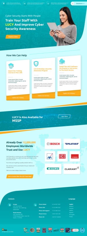 Diseño Web por WP Cube para LUCY Security AG | Diseño #25452045