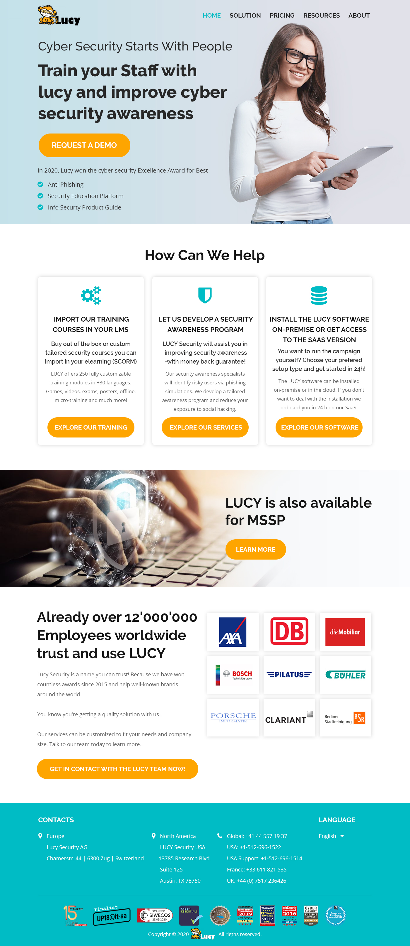 Diseño Web por Starlyn DS para LUCY Security AG | Diseño #25458431