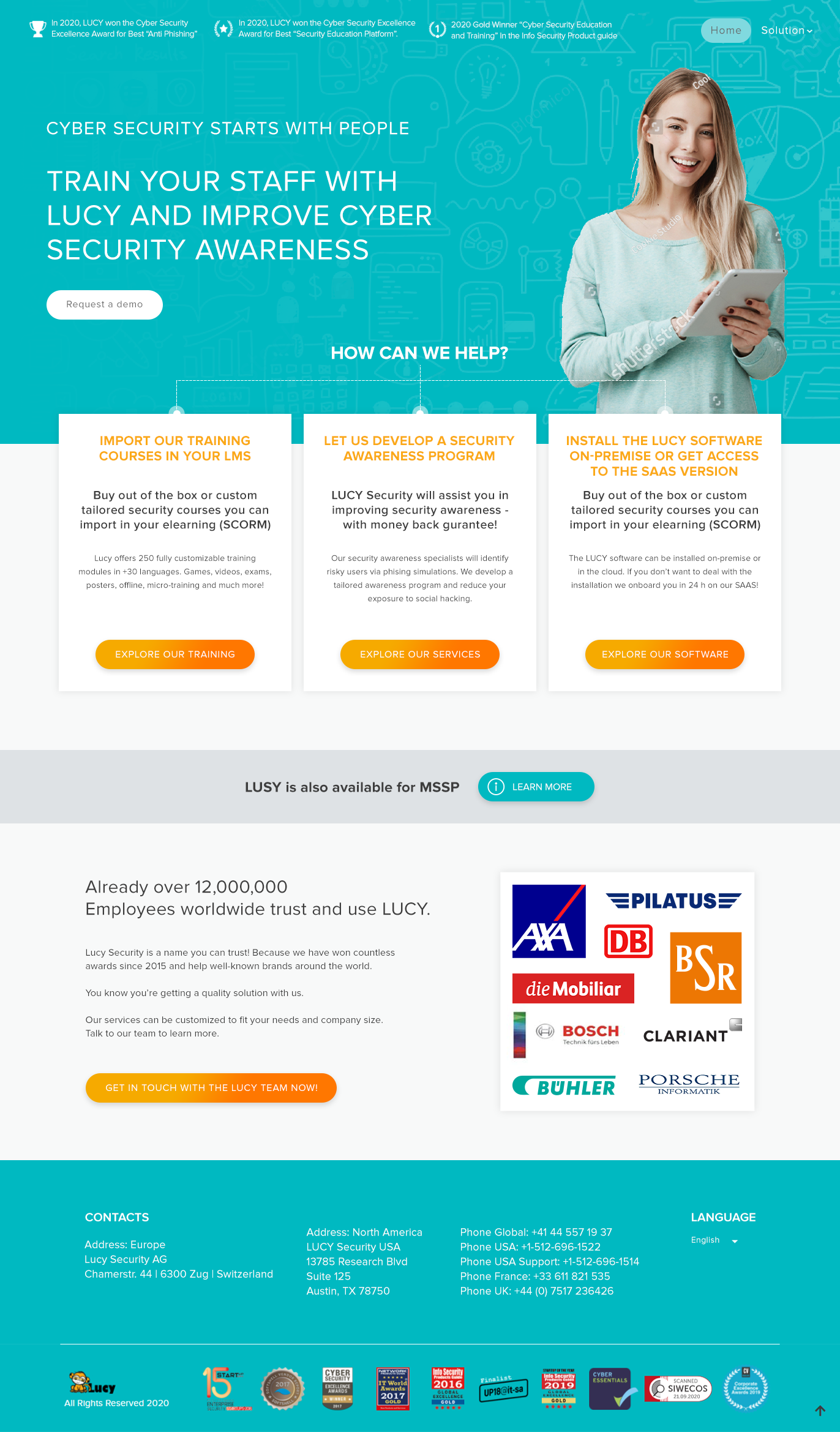 Diseño Web por Prab para LUCY Security AG | Diseño #25460290