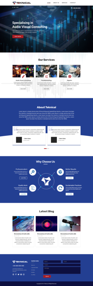 Teknical Landing Page | Web Design by Shijo John
