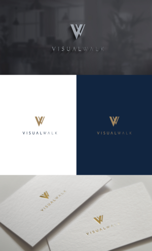 VISUAL WALK, with capital letters and initials of the company name. | Logo Design by GLDesigns