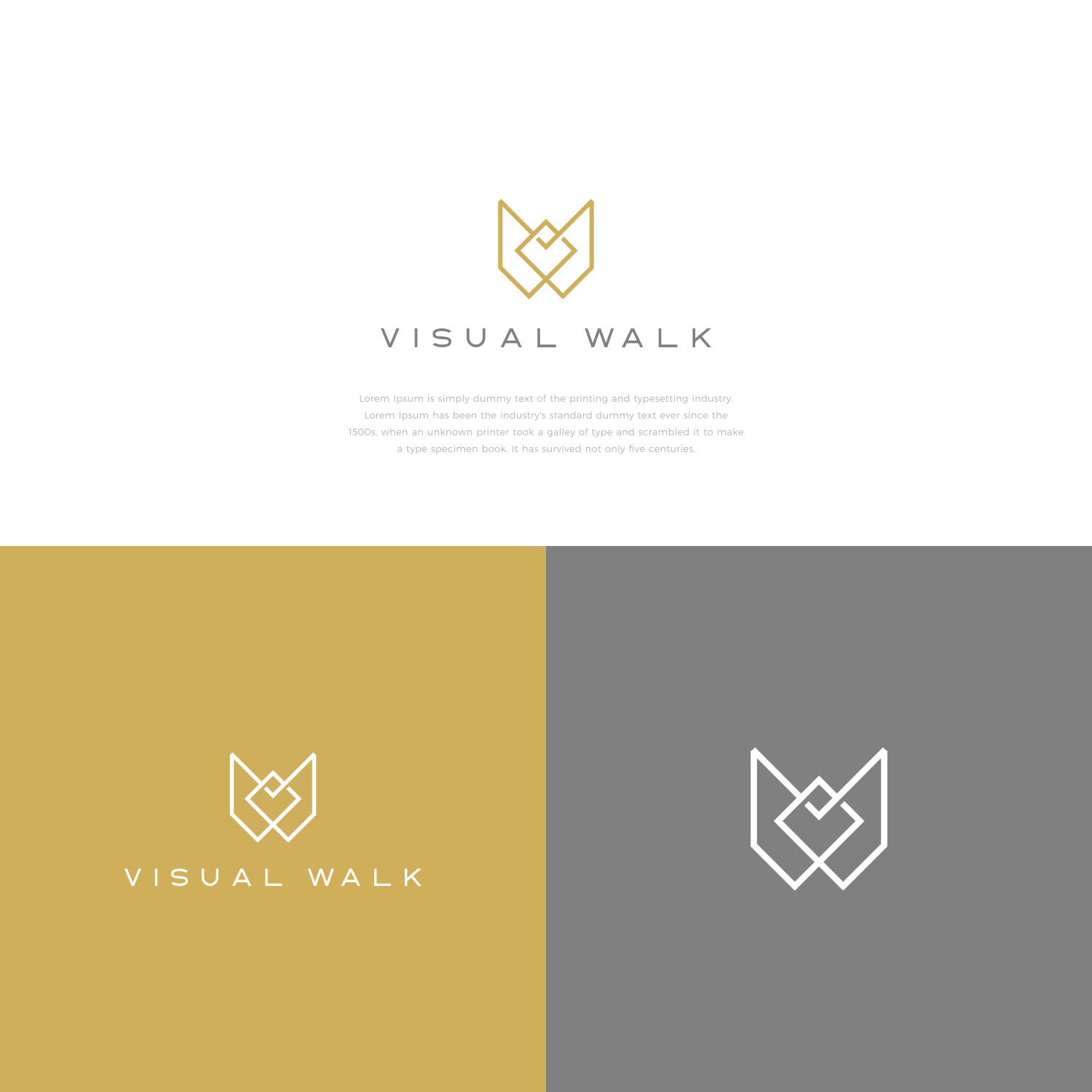 Visionwalk Logo Logo Design for VISUAL WALK, with capital letters and initials of the ...
