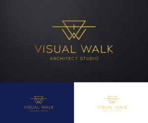 VISUAL WALK, with capital letters and initials of the company name. | Logo Design by step forward 2
