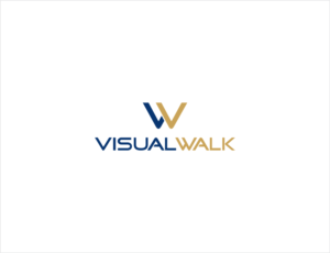 VISUAL WALK, with capital letters and initials of the company name. | Diseño de Logo por BNdesigner