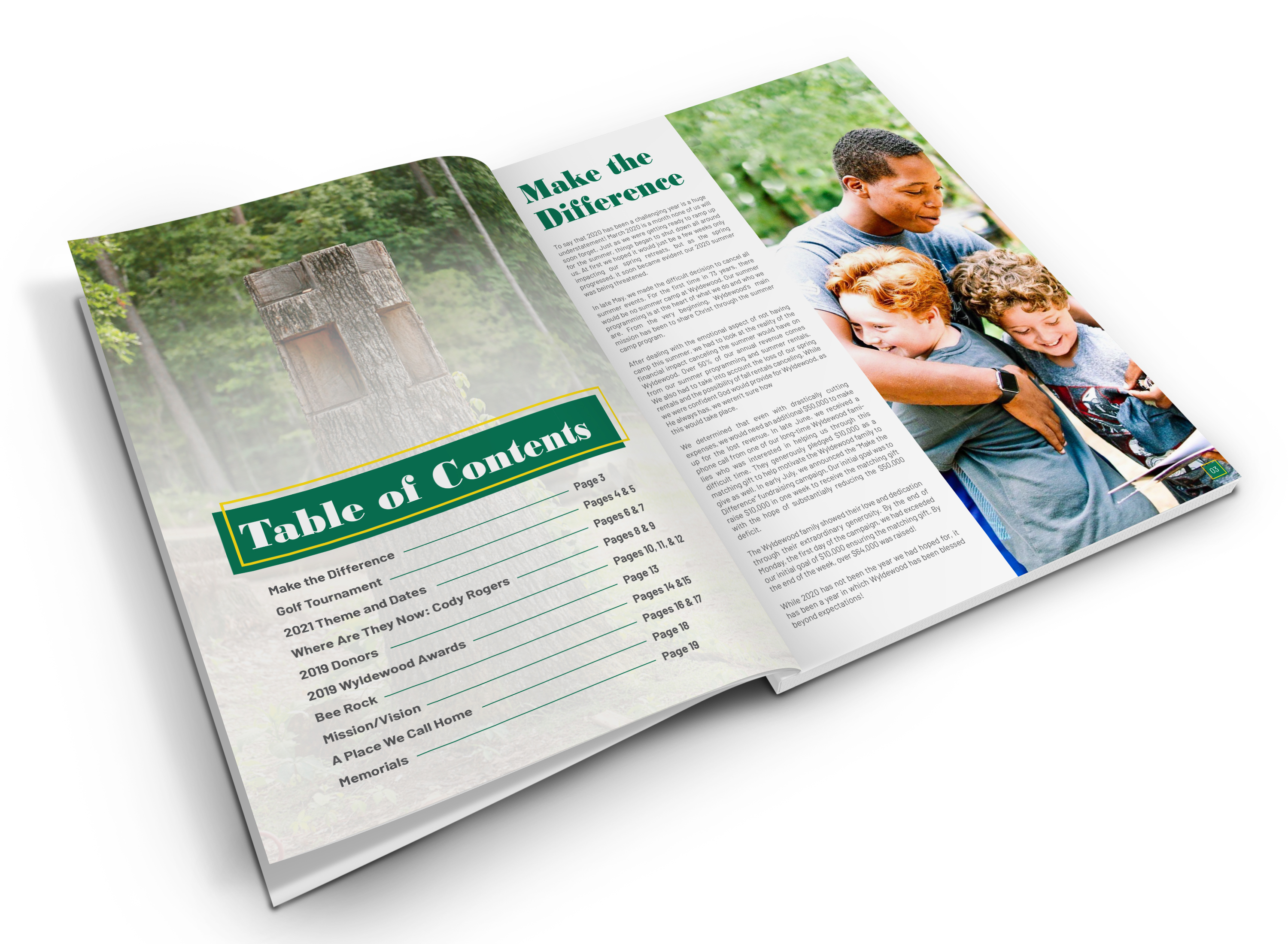 Magazine Design by Achiver for Camp Wyldewood | Design #25457966