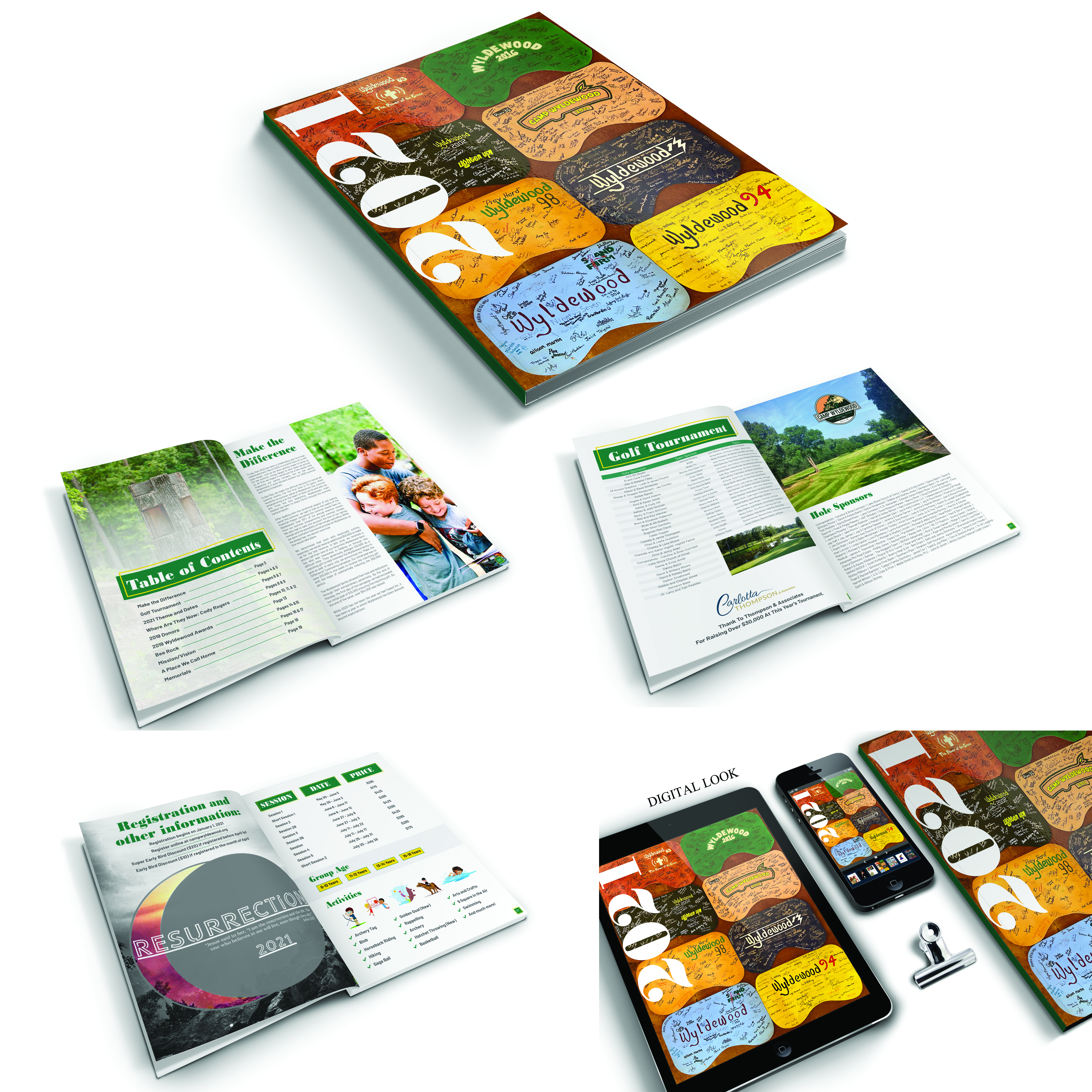 Magazine Design by Achiver for Camp Wyldewood | Design #25457969