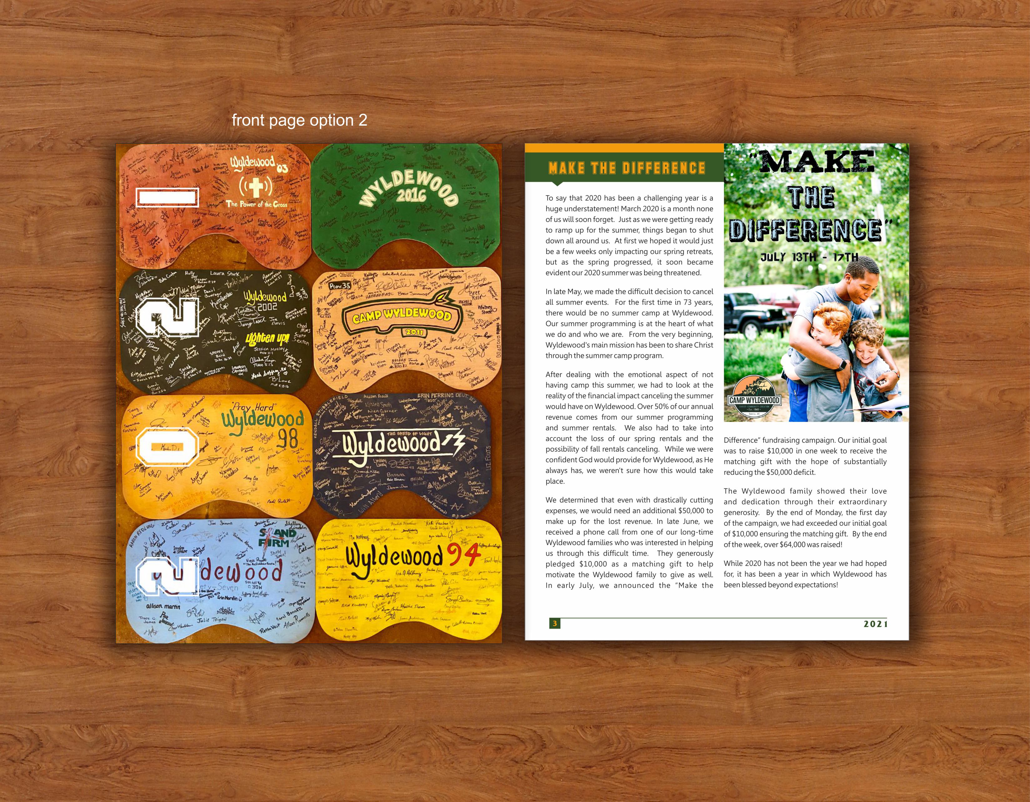 Magazine Design by TheViral for Camp Wyldewood | Design #25454709