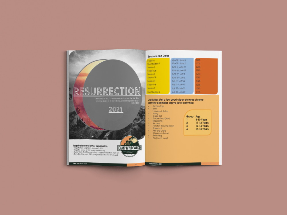 Magazine Design by ObabsDESIGN Studio for Camp Wyldewood | Design #25478096