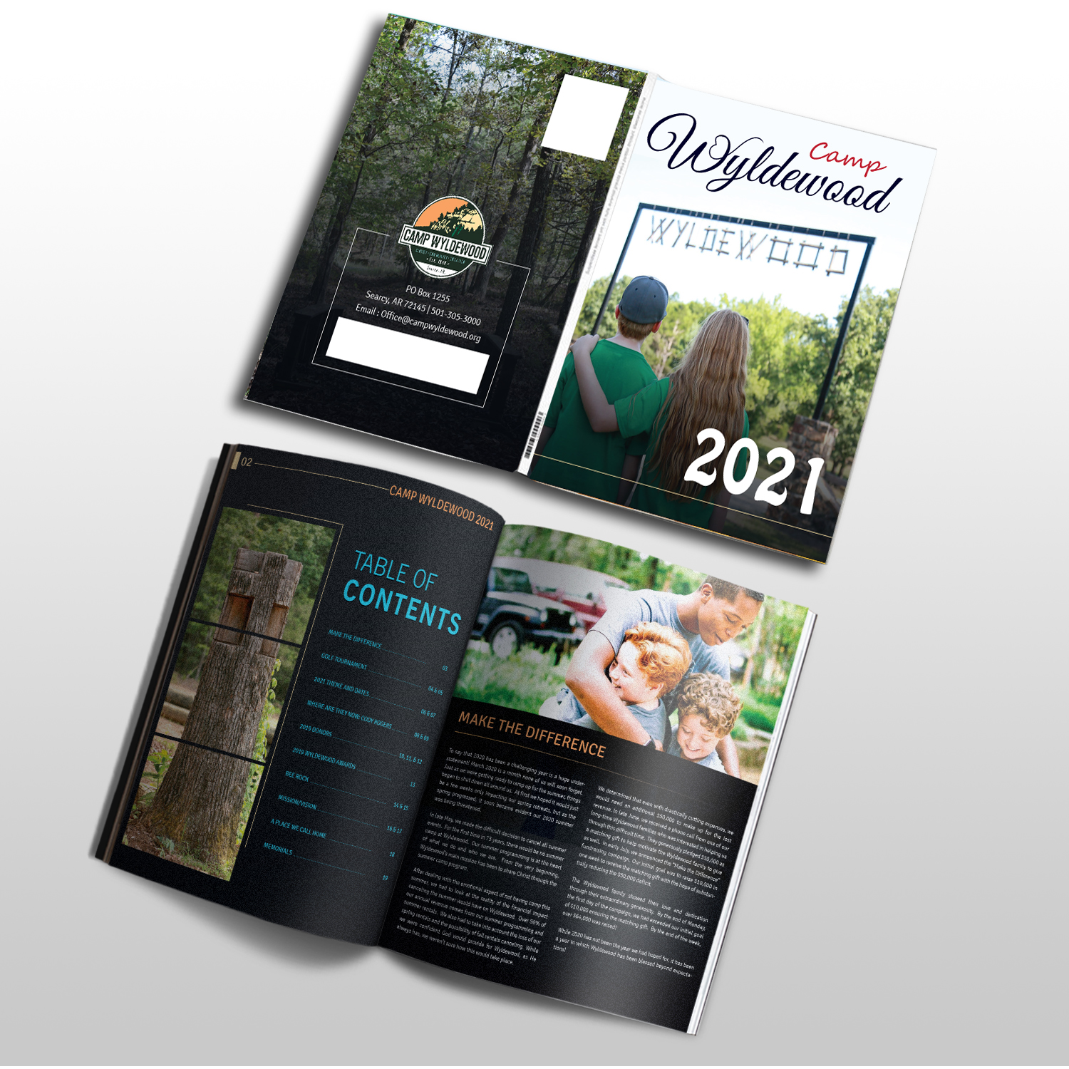 Magazine Design by Creative Jiniya for Camp Wyldewood | Design #25446816