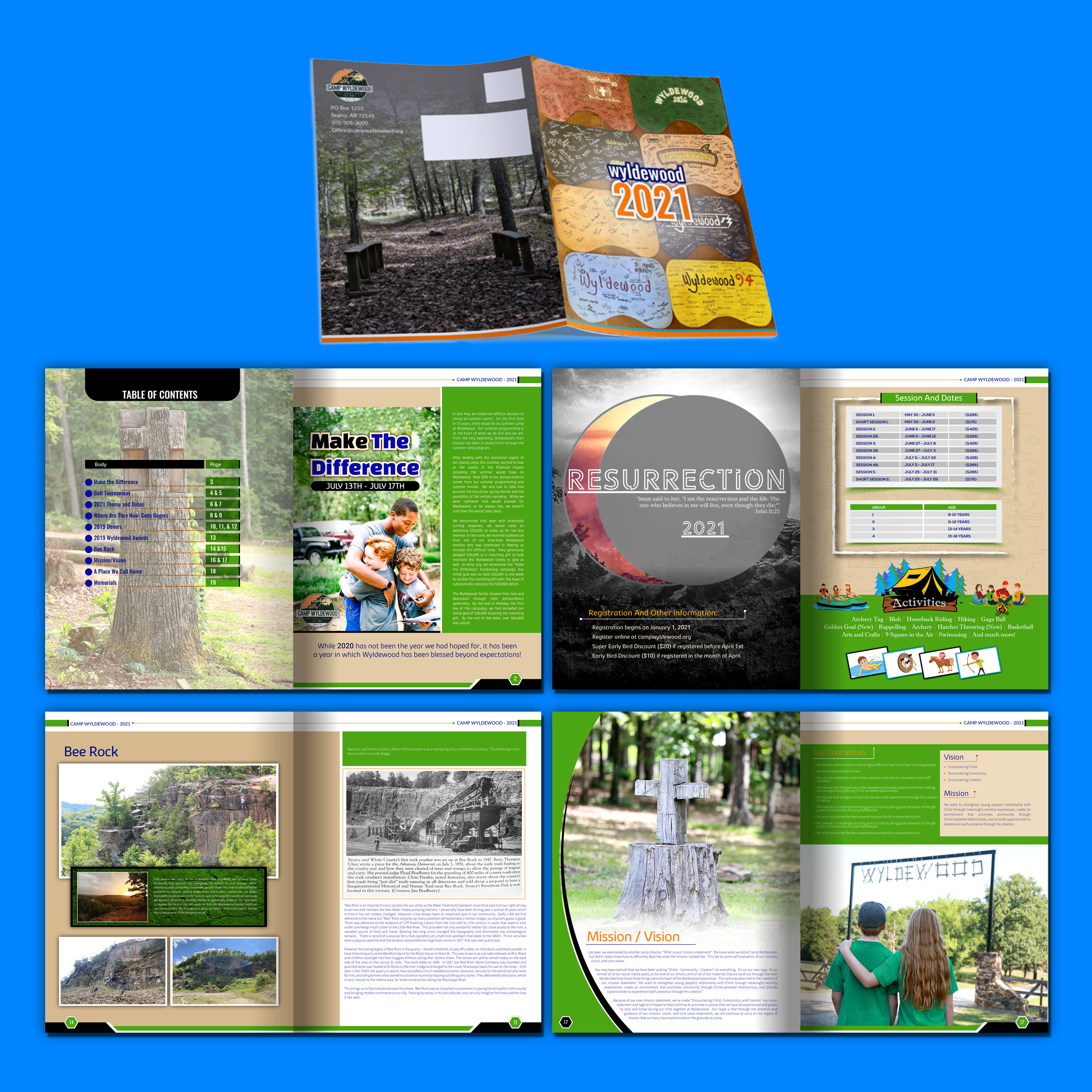 Magazine Design by paulkanjosh for Camp Wyldewood | Design #25482503