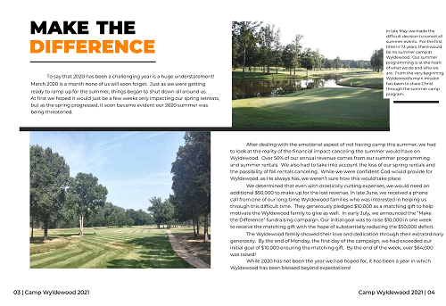 Magazine Design by BitterMelon Project for Camp Wyldewood | Design #25485668