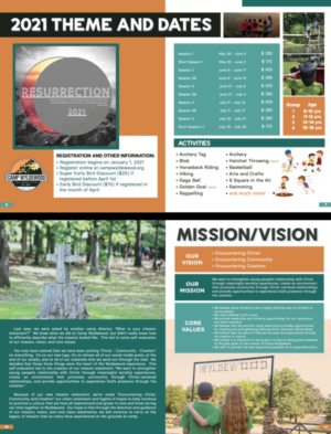 Magazine Design by agdcmc for Camp Wyldewood | Design: #25454539