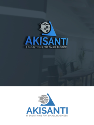 Akisanti + Tagline (IT Solutions for Small Business) | Diseño de Logo por Linda Designs