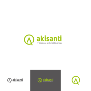 Akisanti + Tagline (IT Solutions for Small Business) | Diseño de Logo por Grapi