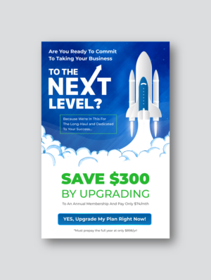 Upsell Vertical Banner Ad Design For B2B Marketing Agency Vertical 768px × 1180px IS THE SIZE | Banner-Design von vcreatived
