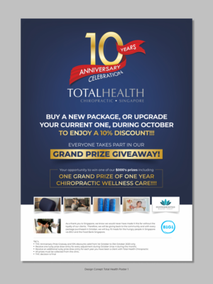 Poster-Design von D Creative für Total Health Chiropractic Pte Ltd | Design #25451309