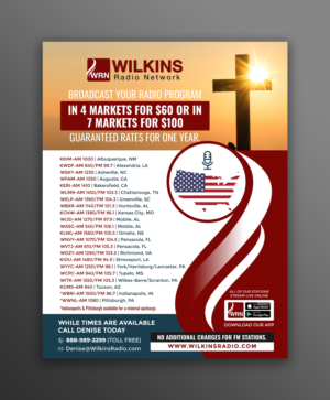 Diseño de Flyer por ecorokerz para Wilkins Radio Network | Diseño: #25458003