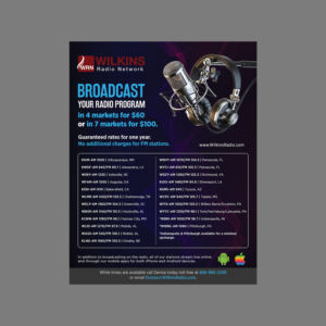 Diseño de Flyer por GraphicsGuru para Wilkins Radio Network | Diseño: #25448000