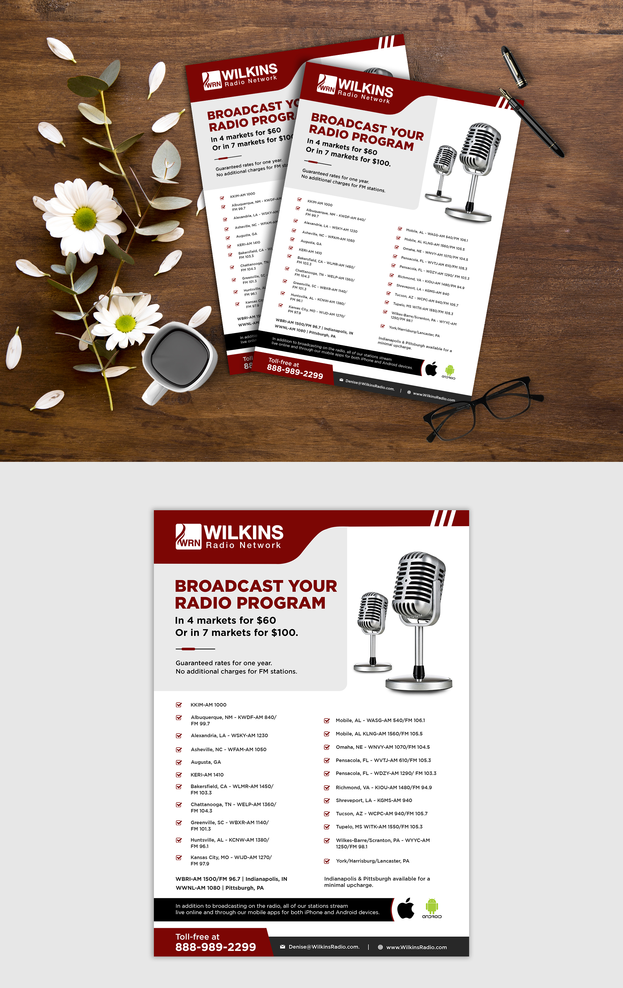 Flyer Design by ZeneFashions for Wilkins Radio Network | Design #25447116