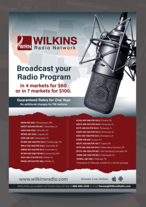 Design de Flyer par CDS Creative pour Wilkins Radio Network | Design : #25452580