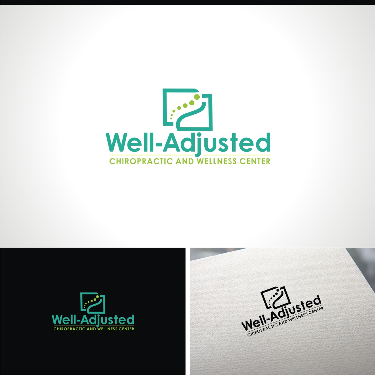 Logo Design by e-graphics for Well-Adjusted Chiropractic and Wellness Clinic | Design #25453061