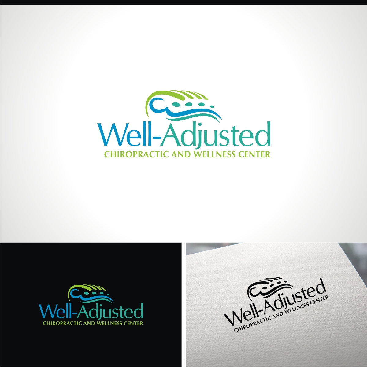 Diseño de Logo por e-graphics para Well-Adjusted Chiropractic and Wellness Clinic | Diseño #25453062