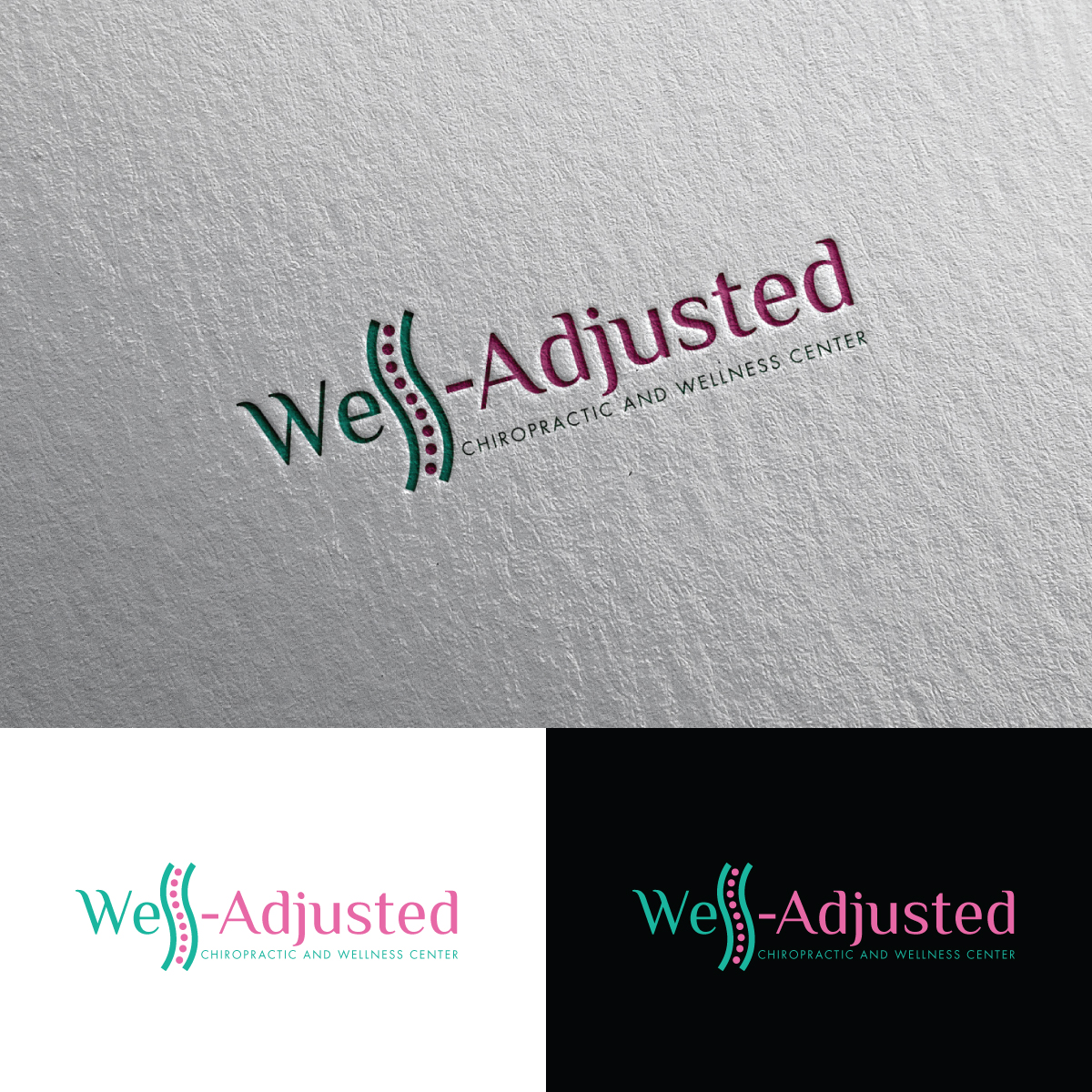 Logo Design by Rii for Well-Adjusted Chiropractic and Wellness Clinic | Design #25452184