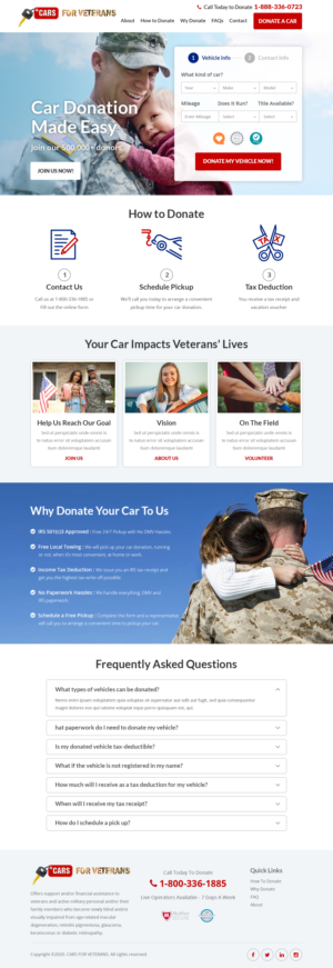 Cars for Veterans Website Design | Web Design by Starlyn DS